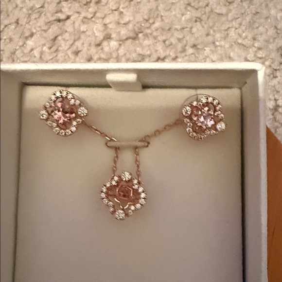 Swarovski Rose Gold Crystal Necklace - Picture 9 of 14